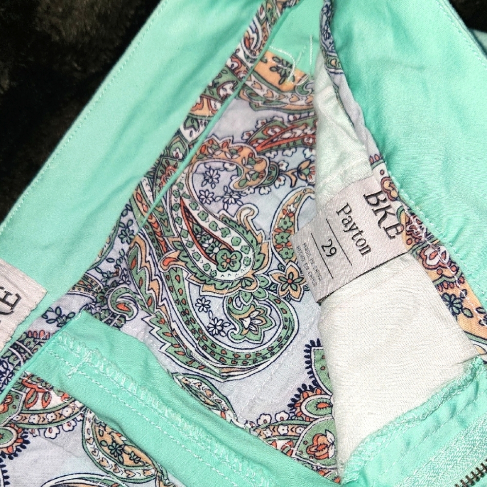 EUC BKE Seafoam Green Peyton Women's Straight Leg Ankle Chinos Sz 29 - Picture 7 of 9